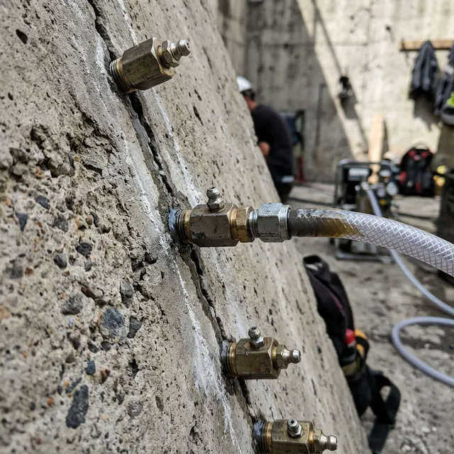 عملية حقن الخرسانة