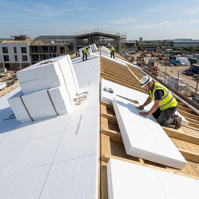 فوم EPS أبيض للعزل الحراري