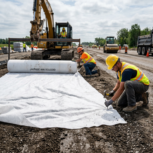 جيوتكستايل لأعمال الطرق والعزل